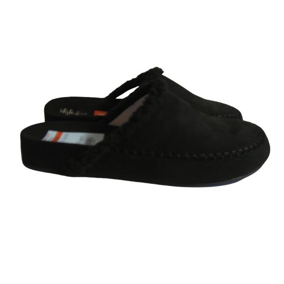 Style & Co. Women's Black Faux Suede Mules Slippers Size 6.5 - Picture 3 of 5